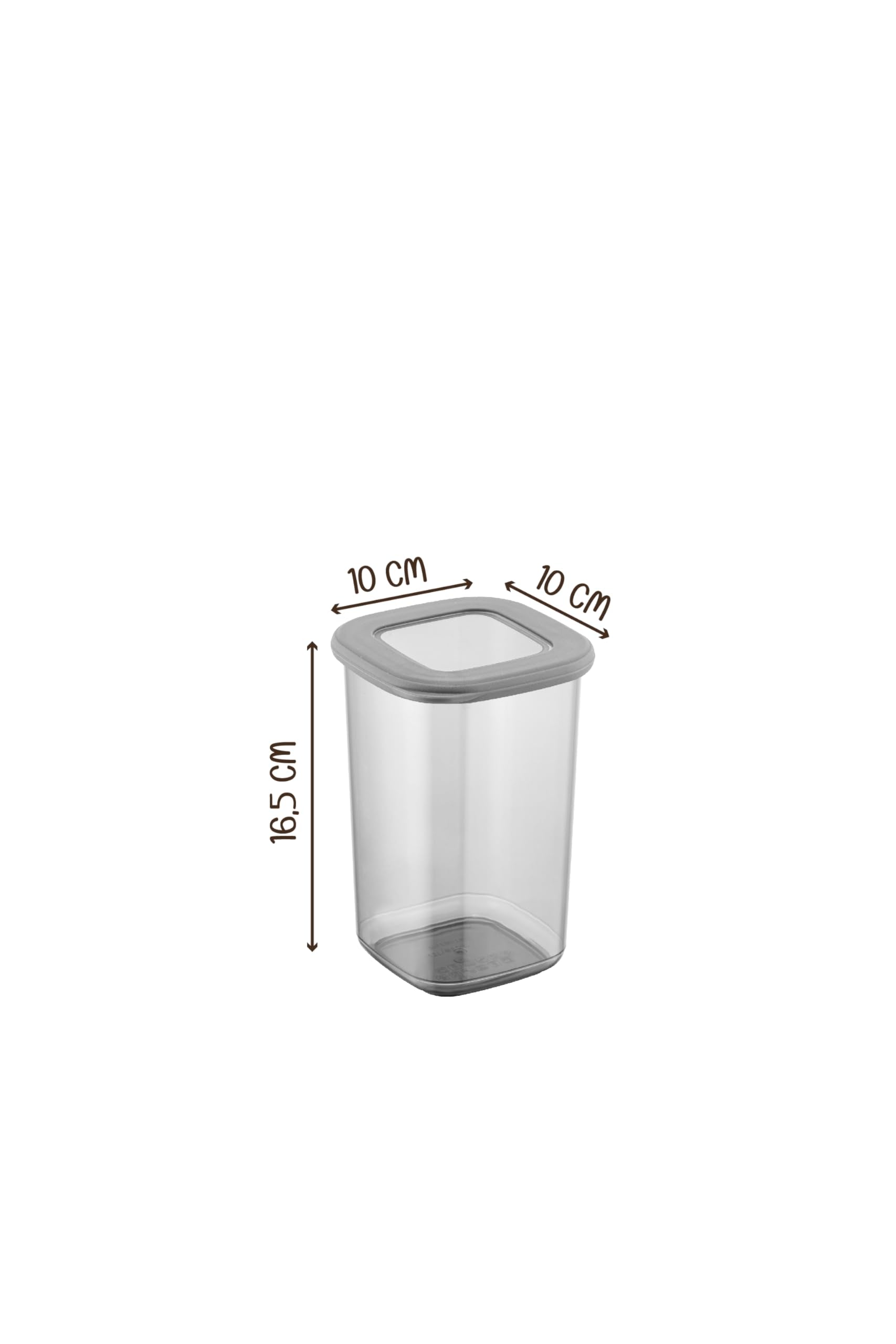 Viwares Praktisches Vorratsdosen-Set 12er 1,2L FOLY - Anthrazit