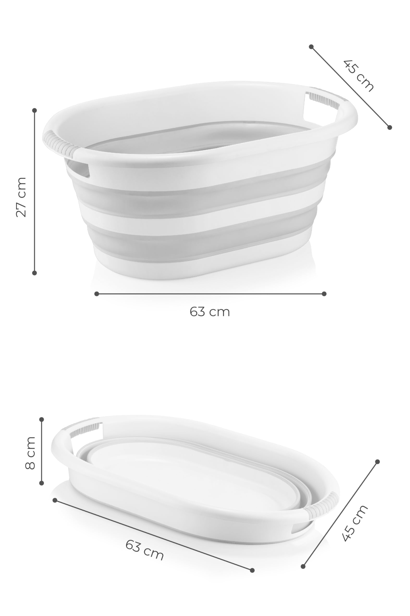 Viwares Faltbarer Wäschekorb im modernen Design 1er Set