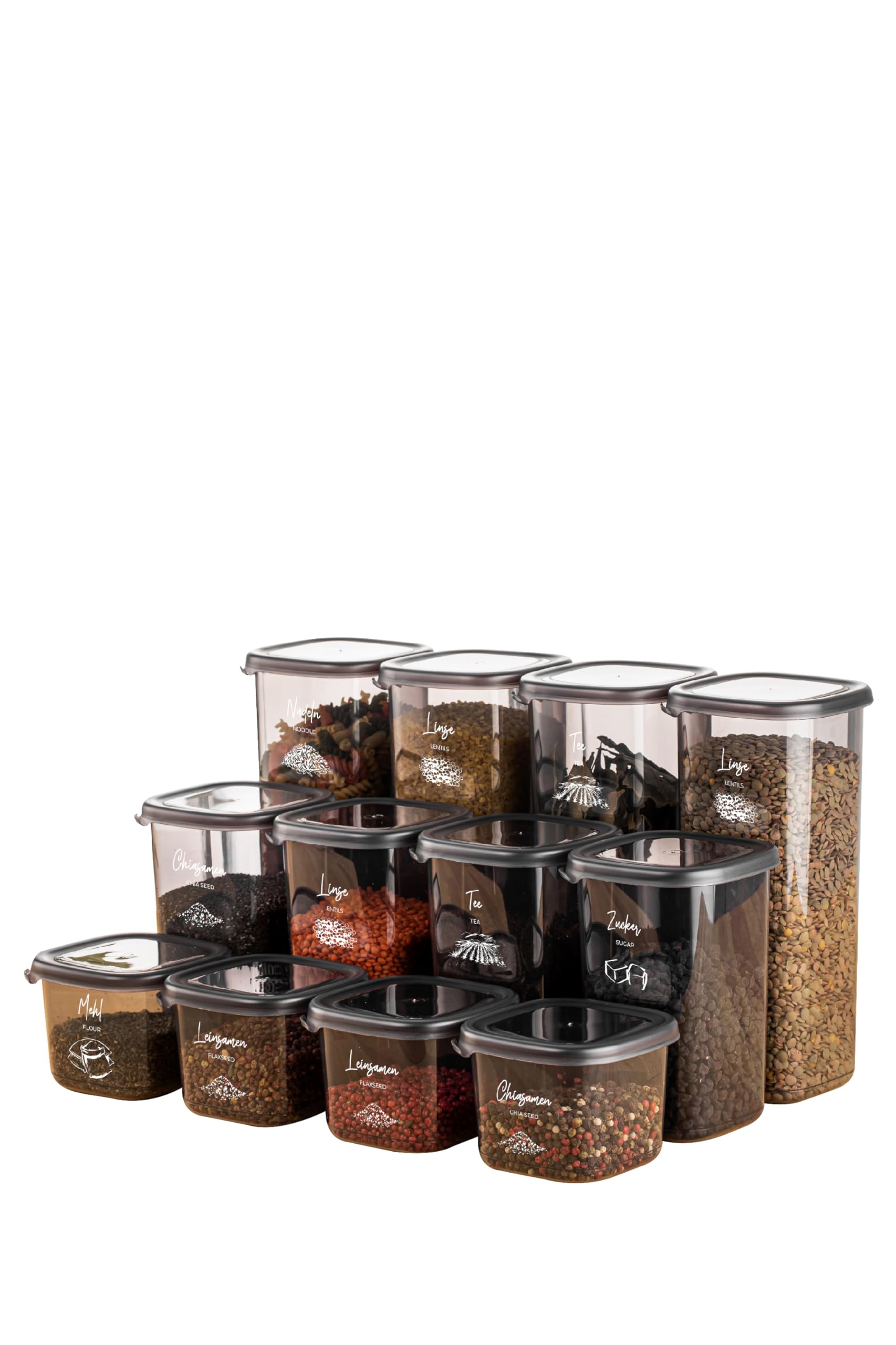 Viwares Praktisches Vorratsdosen-Set Mix 12er PEGGY