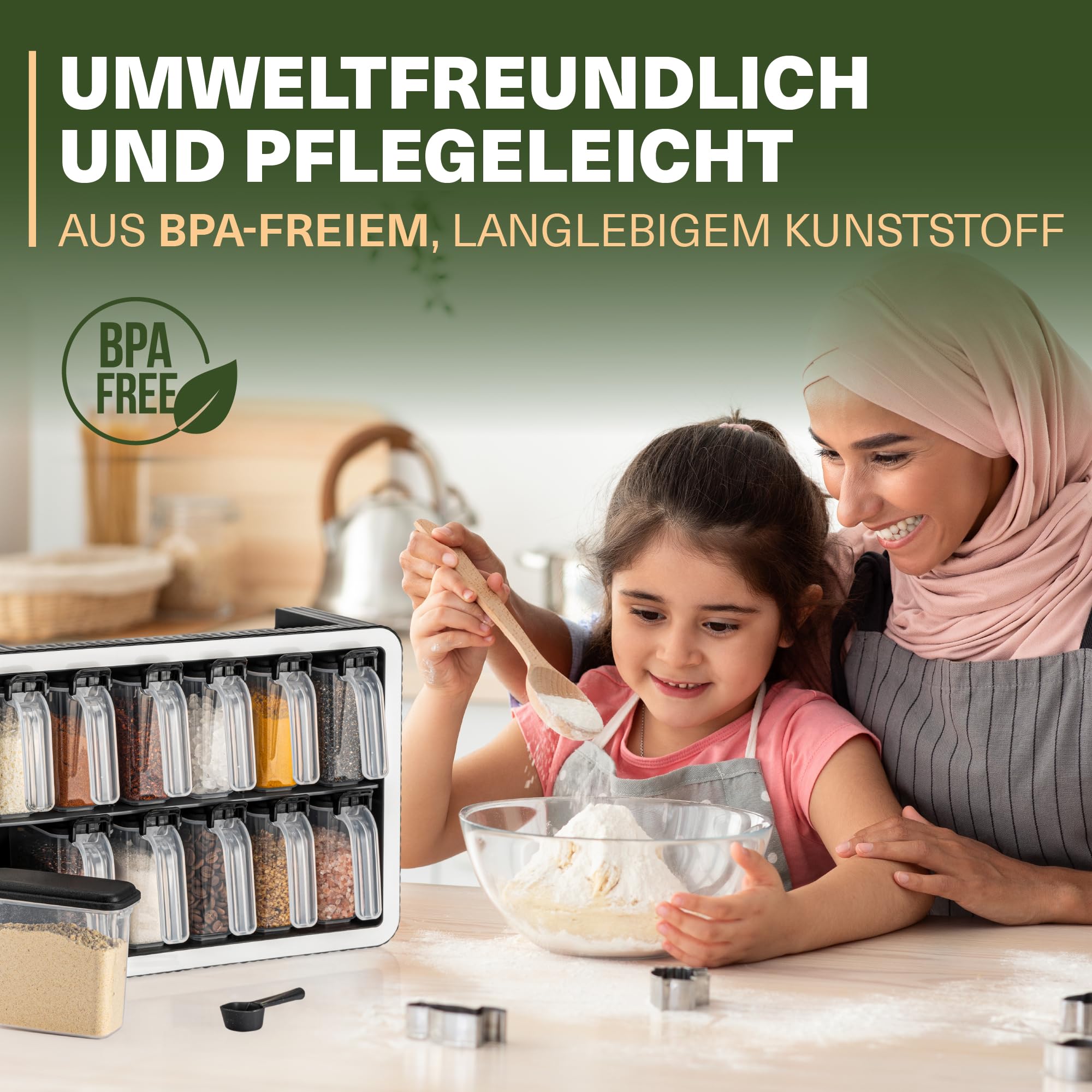 BLOCK Gewürzdosen-Set 12er mit Wandhalterung
