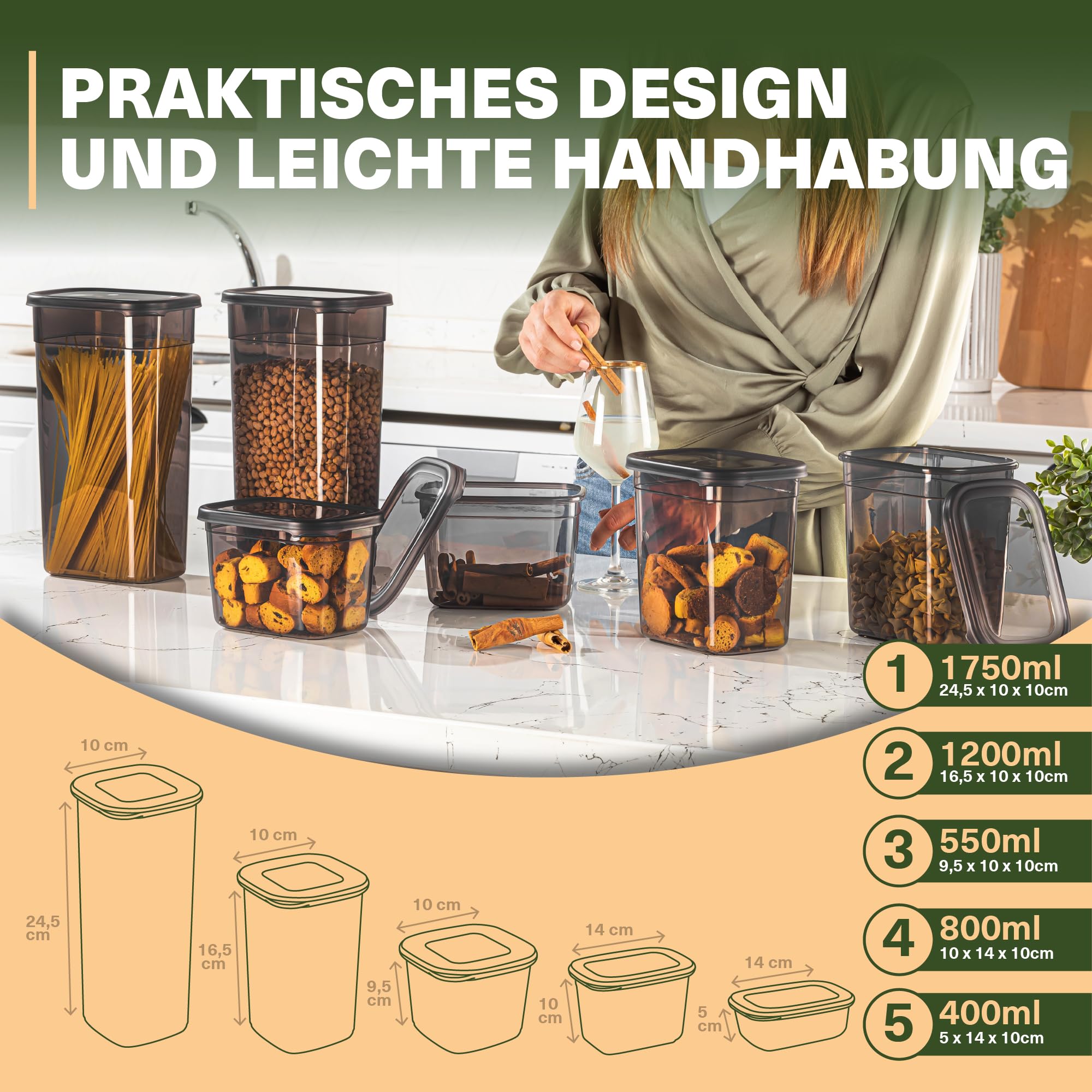 Viwares Praktisches Vorratsdosen-Set Mix 30er PEGGY