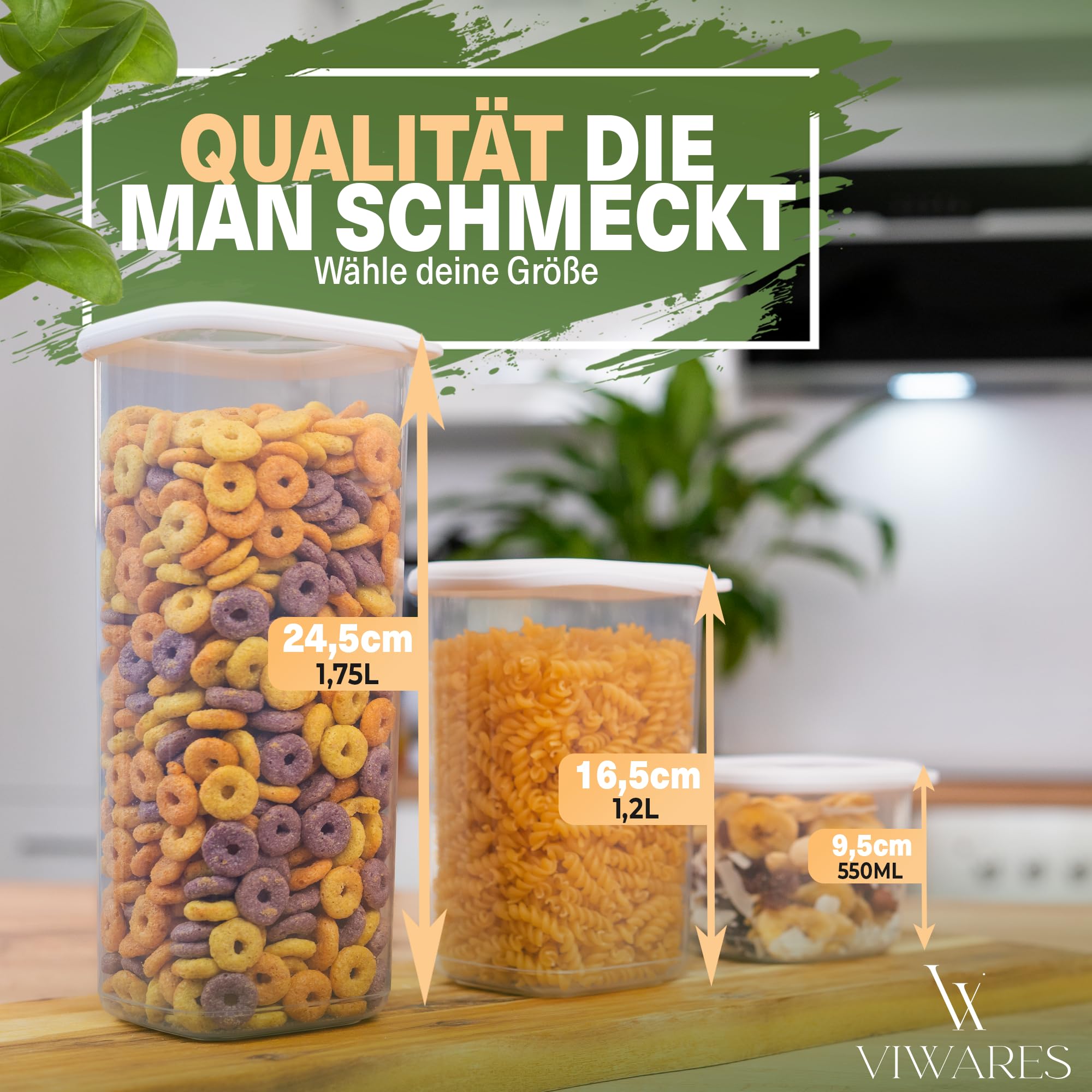 Viwares Praktisches Vorratsdosen-Set Mix 12er FOLY - Weiß