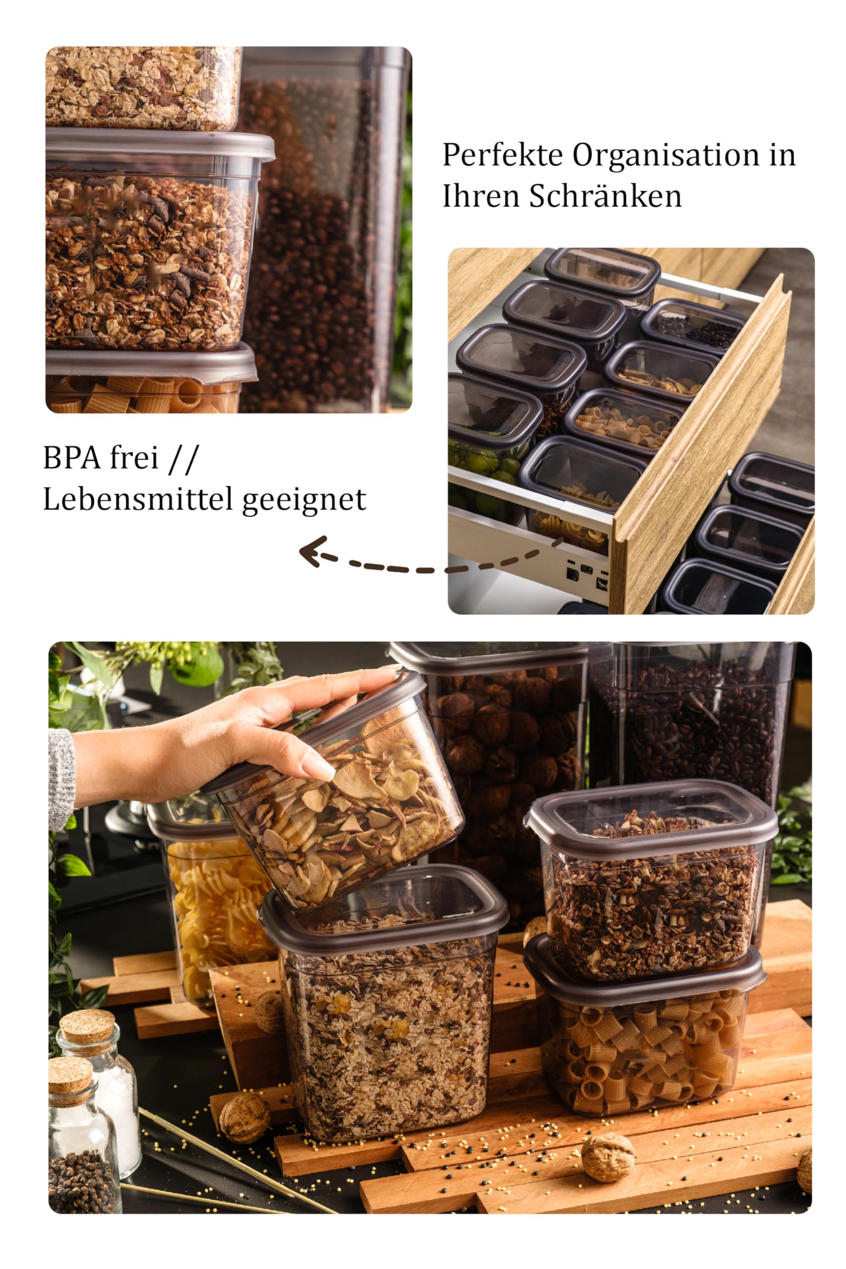 Viwares Praktisches Vorratsdosen-Set Mix 12er PEGGY