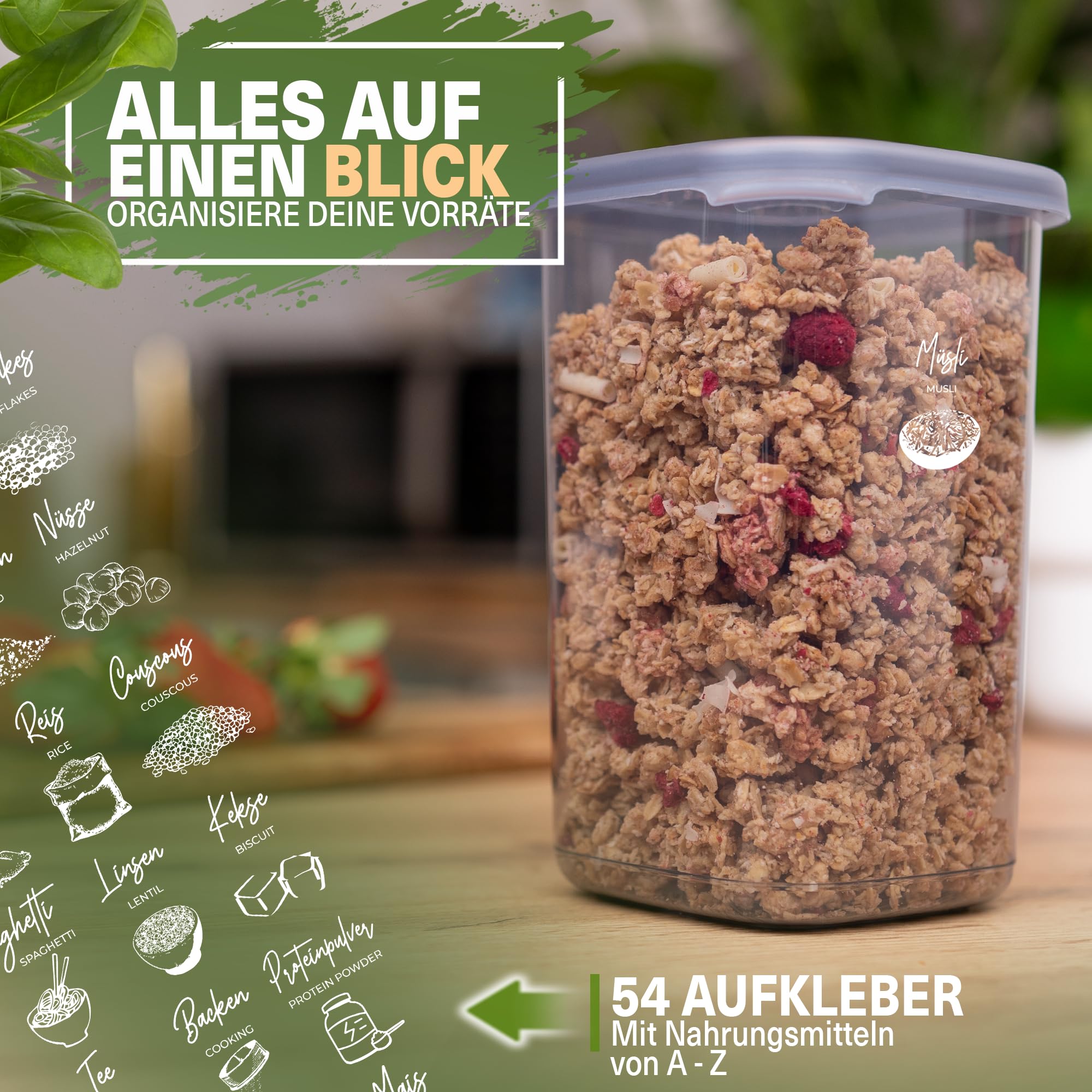 Viwares Praktisches Vorratsdosen-Set Mix 36er PEGGY