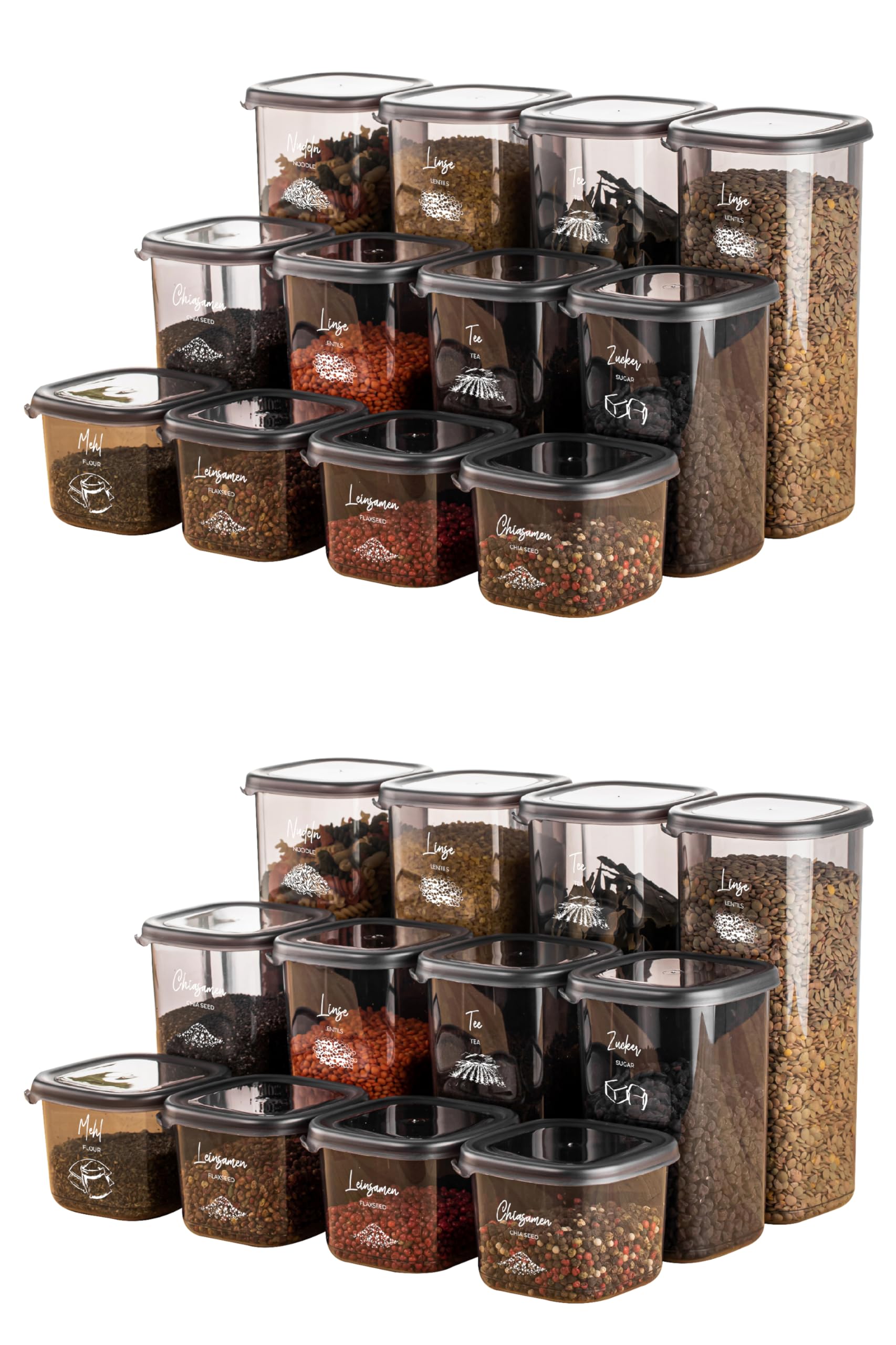 Viwares Praktisches Vorratsdosen-Set Mix 24er PEGGY