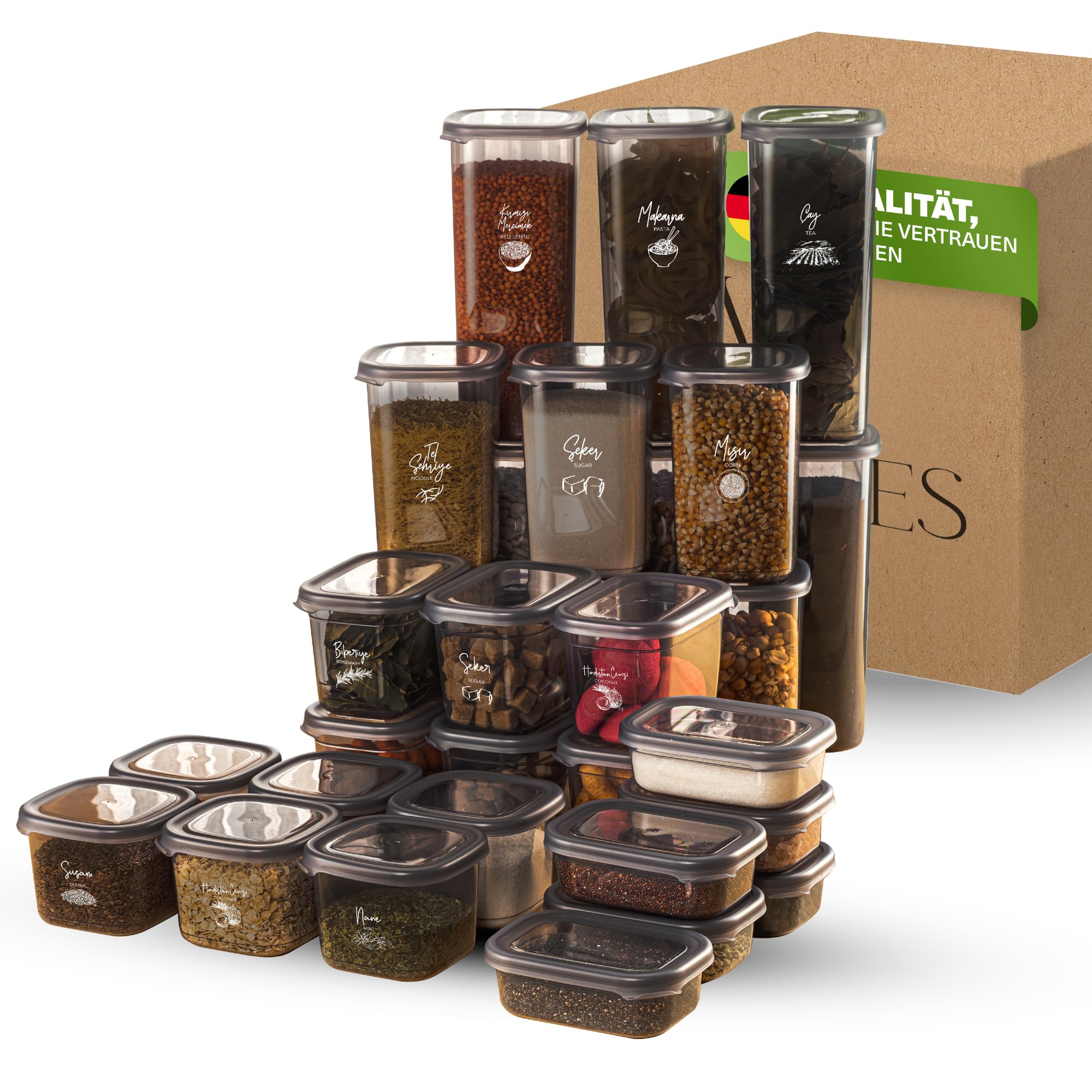 Viwares Praktisches Vorratsdosen-Set Mix 30er PEGGY