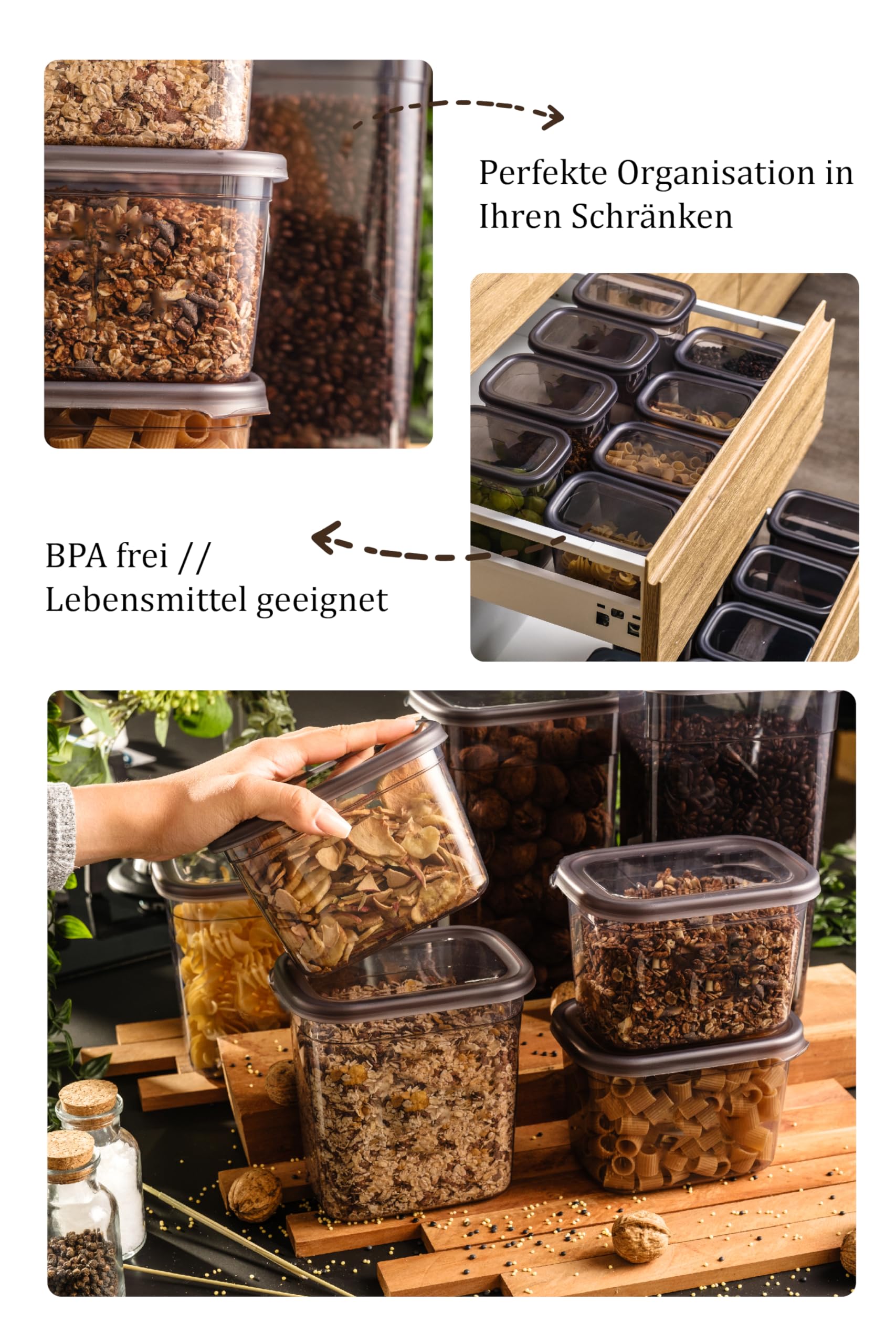 Viwares Praktisches Vorratsdosen-Set Mix 18er PEGGY