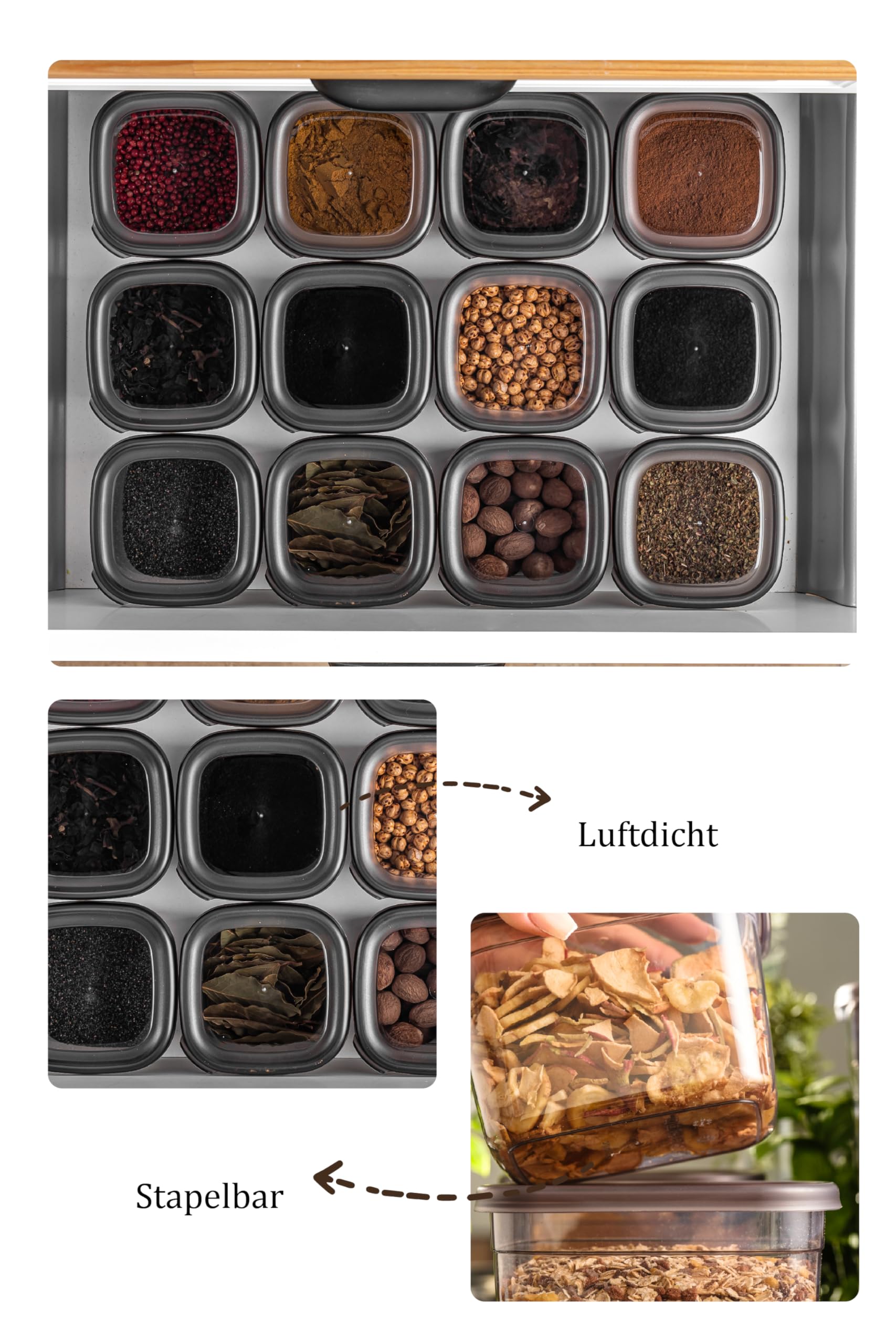 Viwares Praktisches Vorratsdosen-Set Mix 18er PEGGY