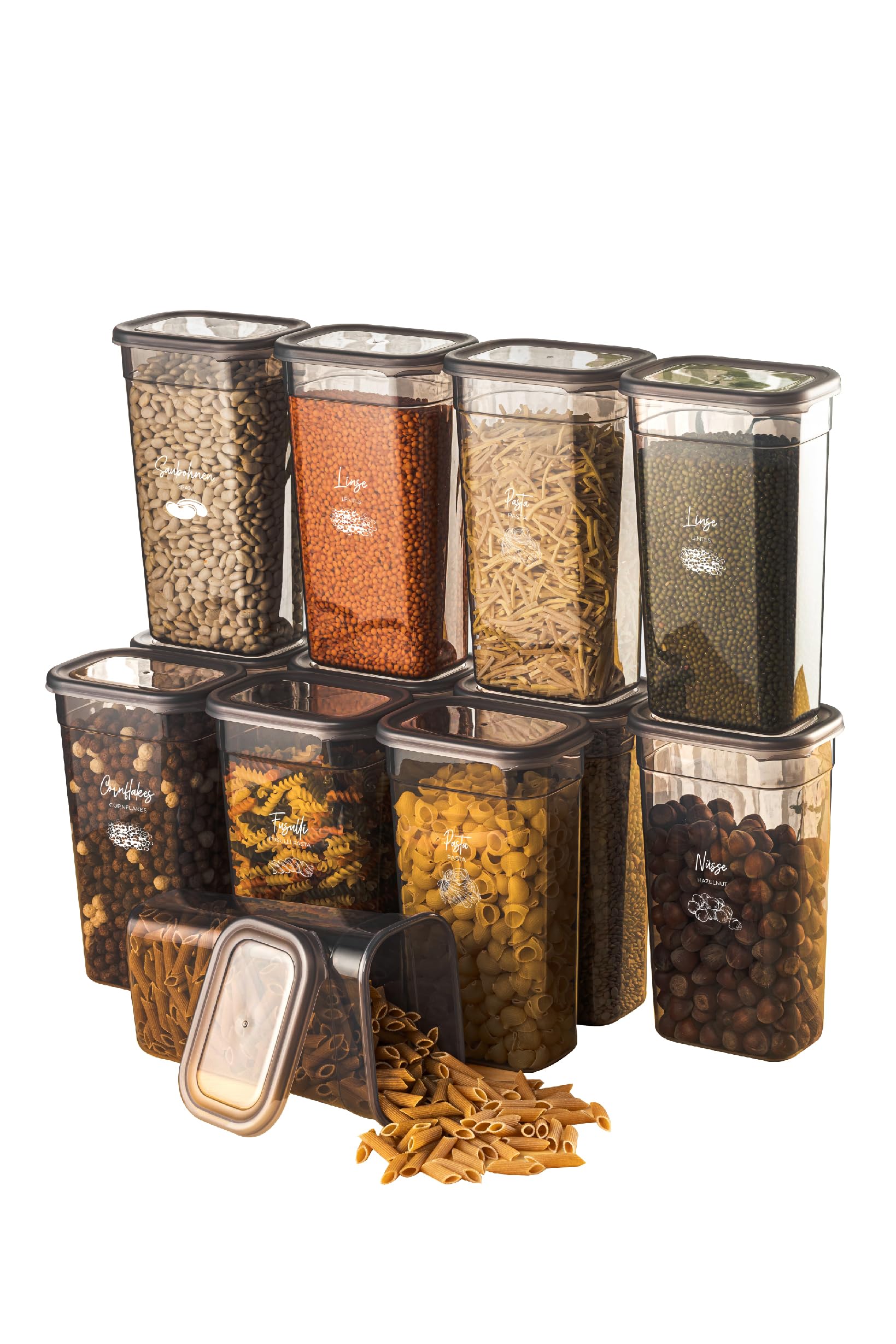 Viwares Praktisches Vorratsdosen-Set 12er 1,9 L PEGGY