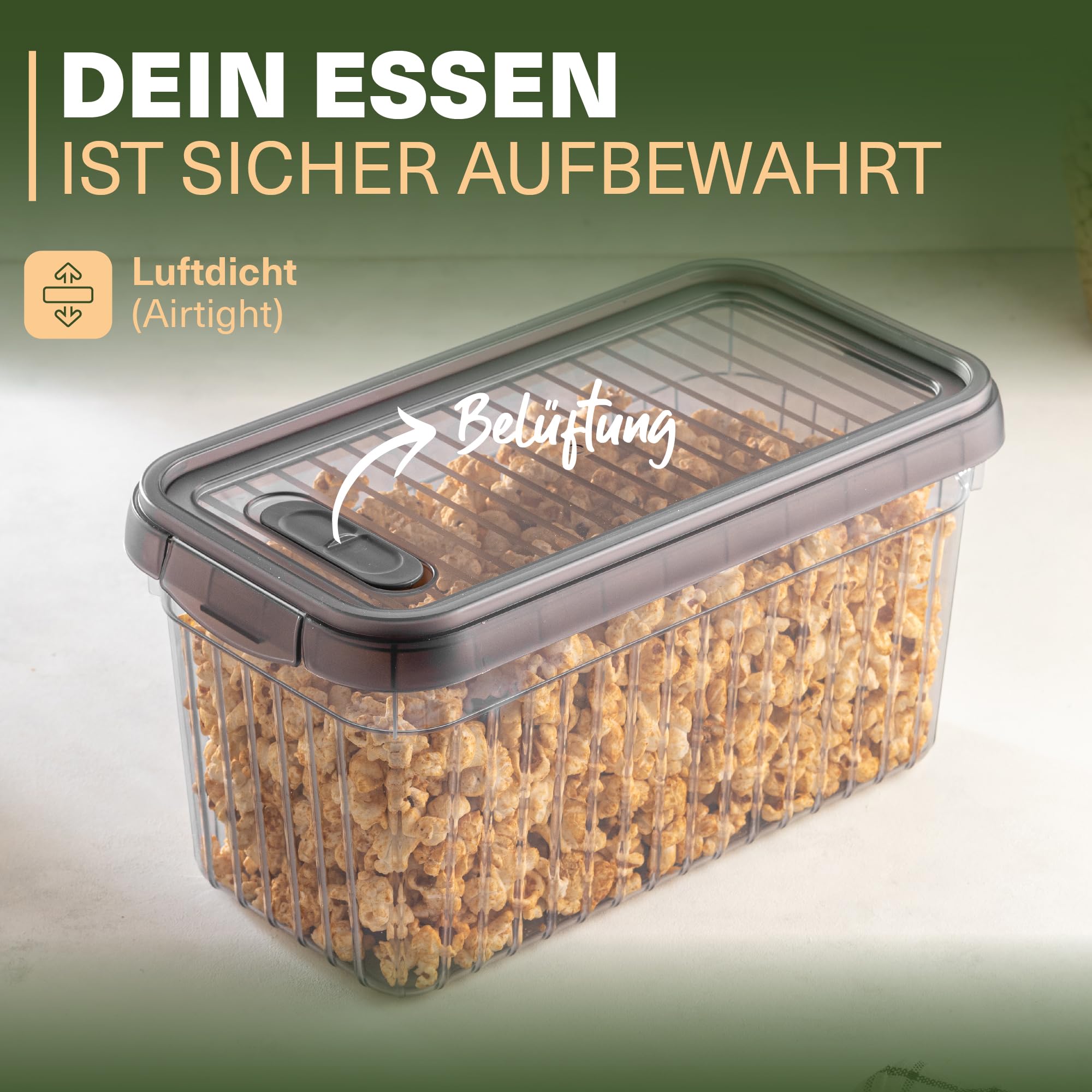Viwares Frischhaltedosen 3er Set, 4L LEON SERIES