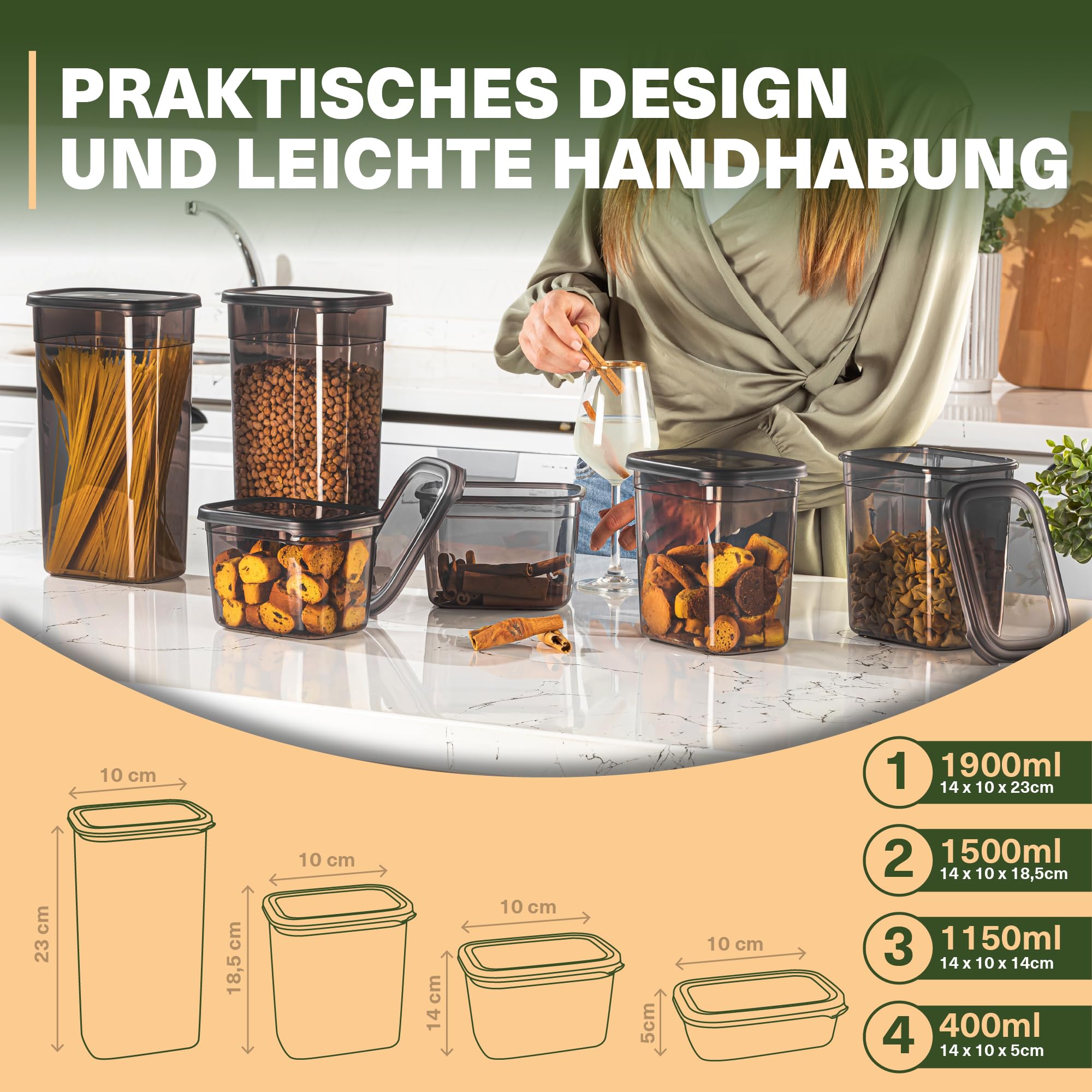 Viwares Praktisches Vorratsdosen-Set Mix 25er PEGGY