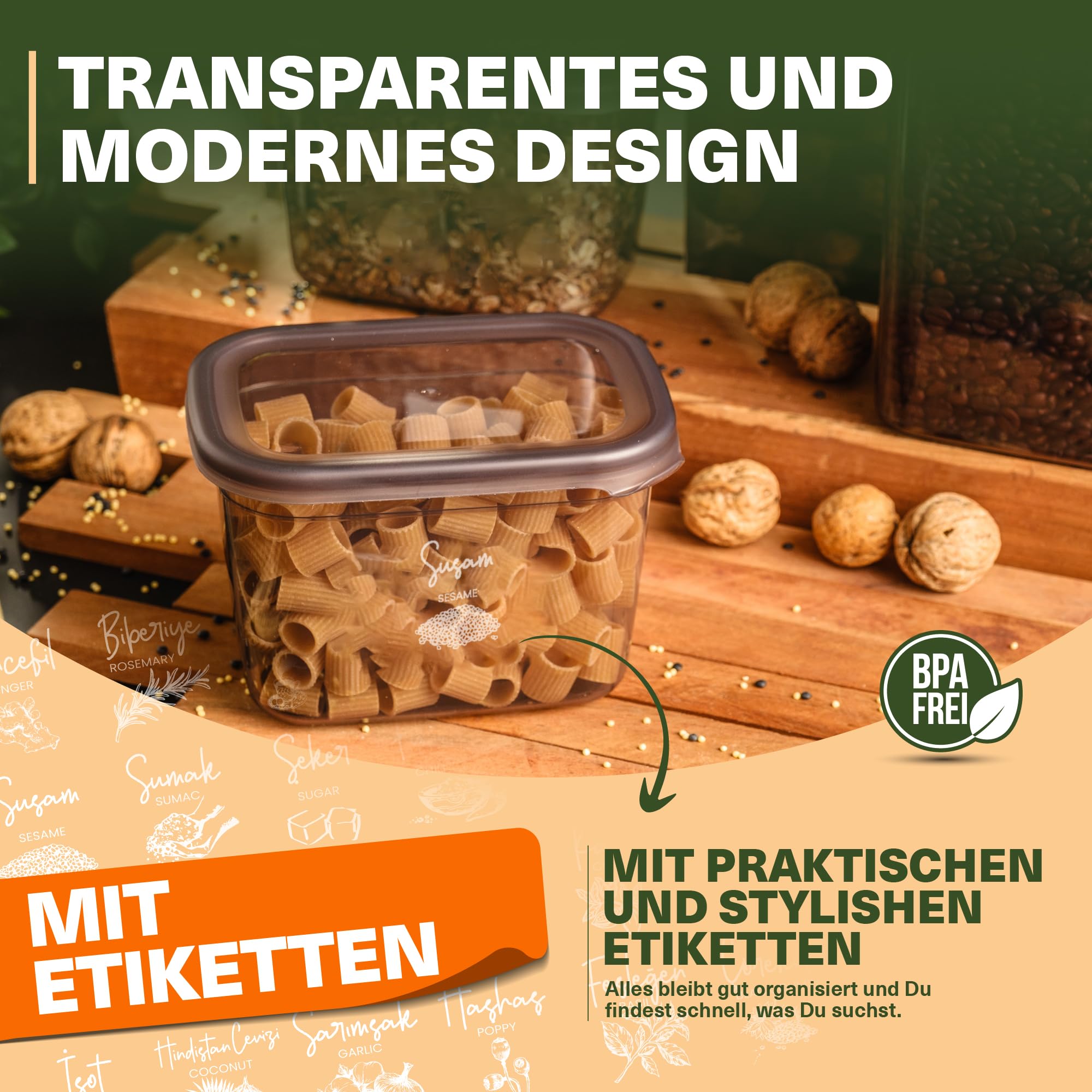 Viwares Praktisches Vorratsdosen-Set Mix 30er PEGGY