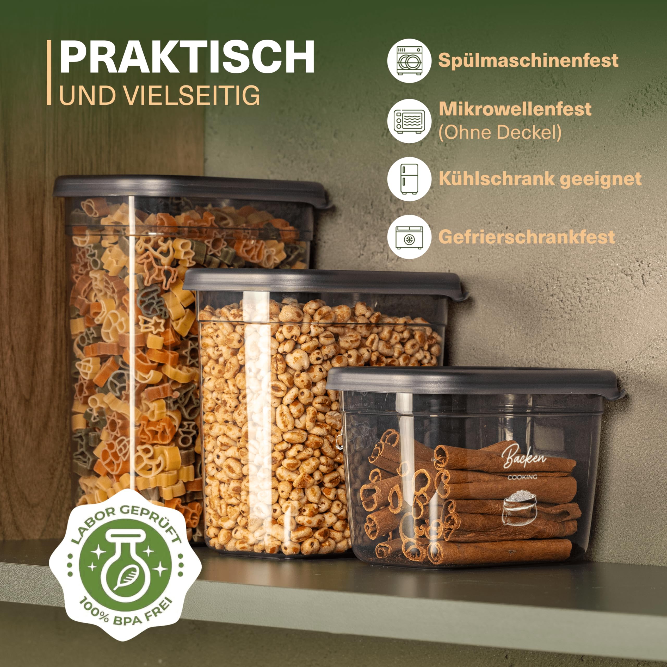 Viwares Praktisches Vorratsdosen-Set Mix 15er PEGGY