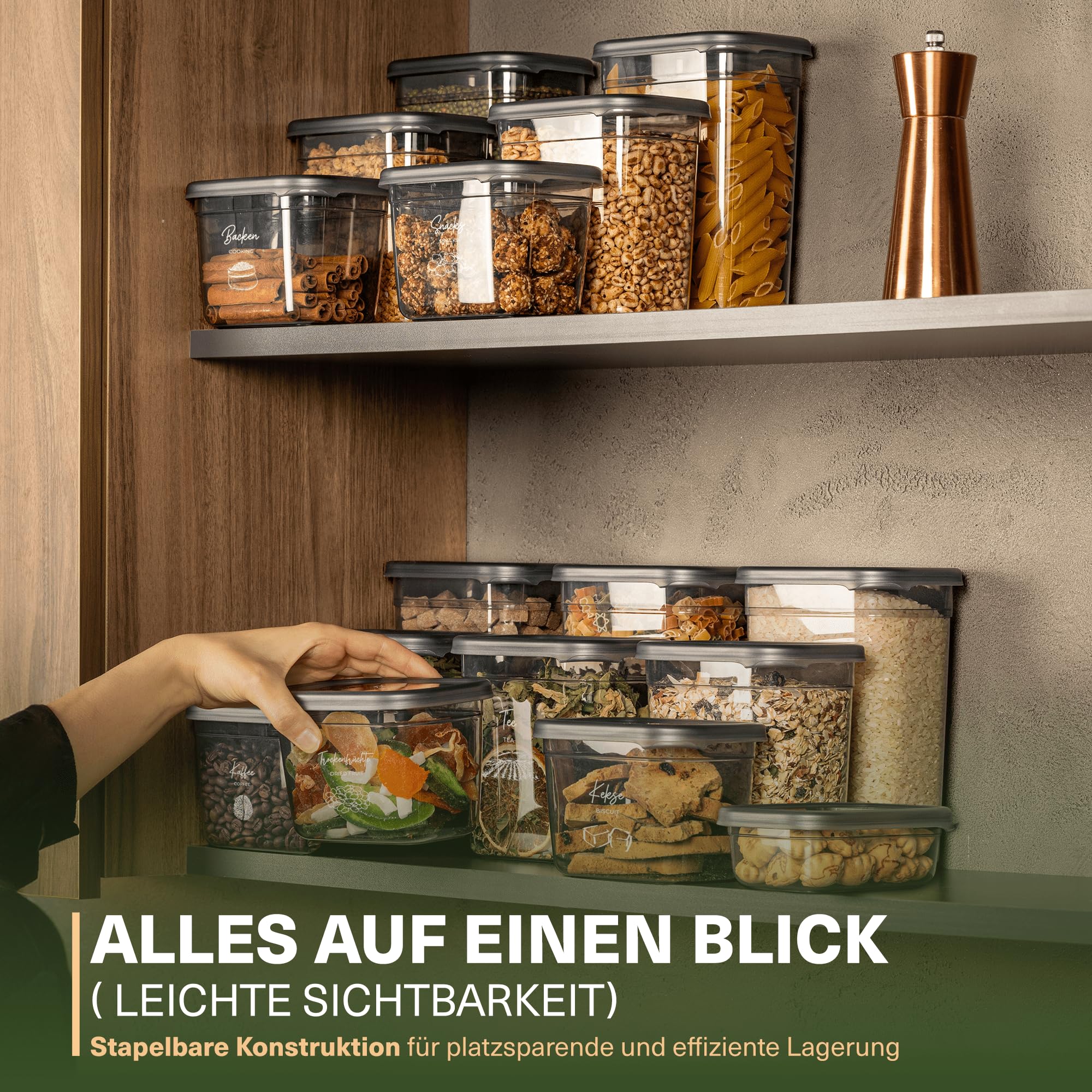 Viwares Praktisches Vorratsdosen-Set Mix 20er PEGGY