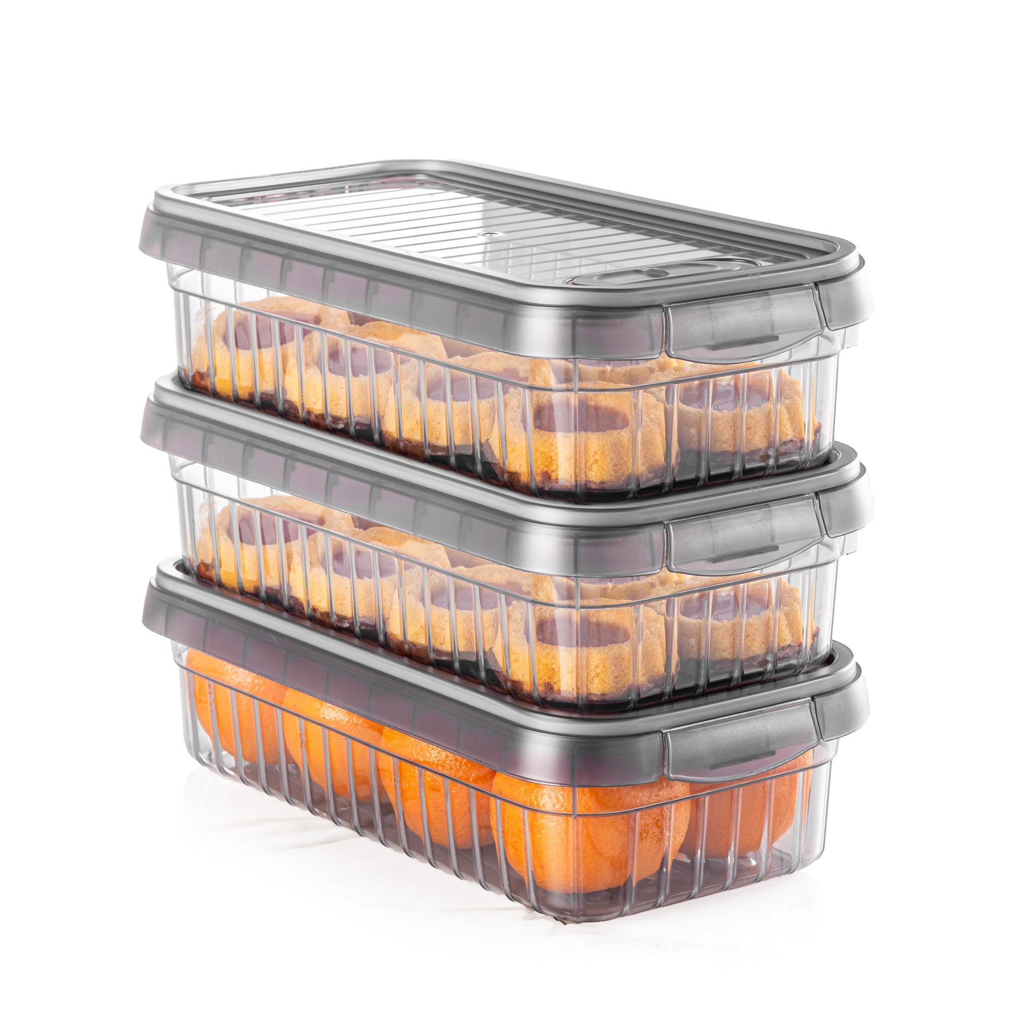 Viwares Frischhaltedosen 3er Set, 2L LEON SERIES