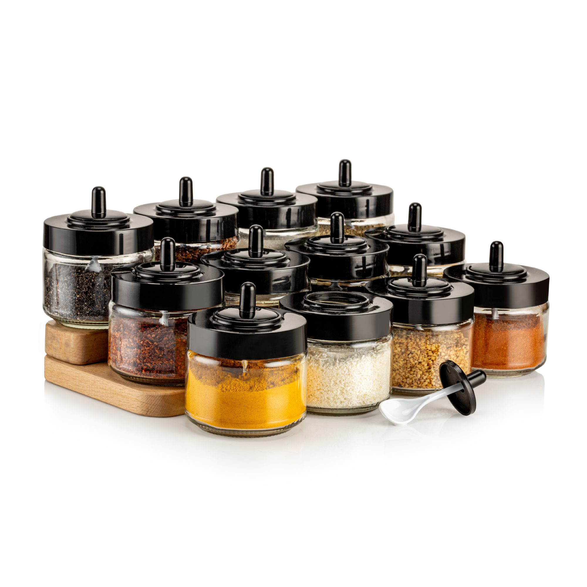 Viwares Gewürzgläser-Set mit Löffel mit Löffel Klein