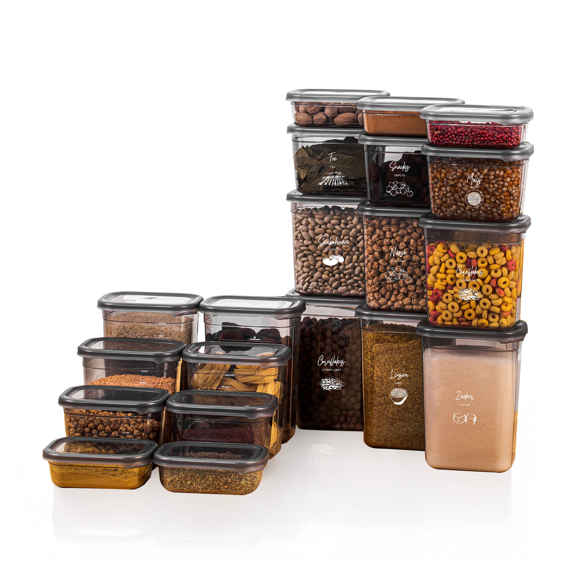 Viwares Praktisches Vorratsdosen-Set Mix 25er PEGGY