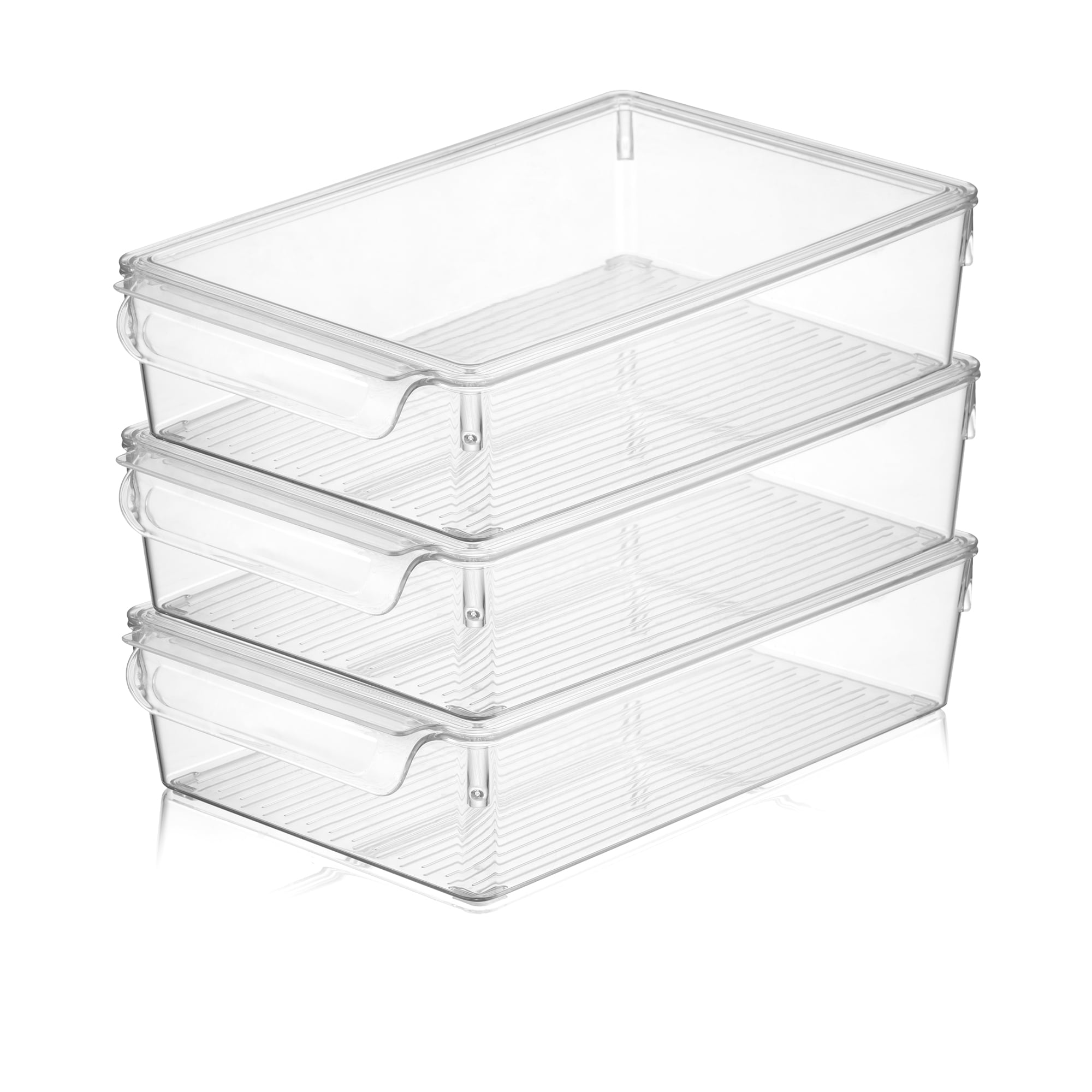 Viwares Set Kühlschrank-Organizer 3-teilig mit Deckel - Mittel