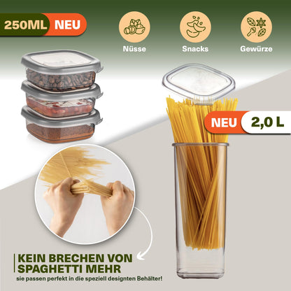 Viwares Vorratsdosen mit Deckel Luftdicht, 20er Vorratsbehälter Set BPA-Frei, Vorratsdose zur Müsli Mehl Aufbewahrung Küche, Praktische Organizer Küche, Frischhaltedosen für Lebensmittelaufbewahrung