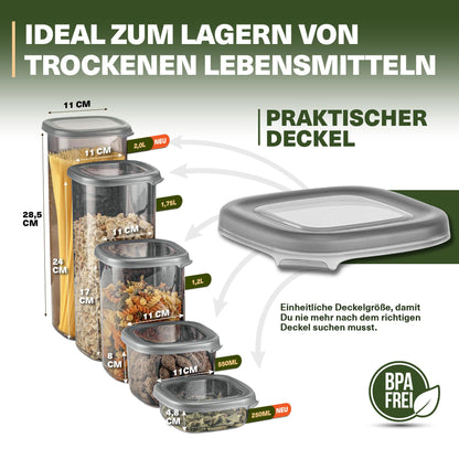 Viwares Vorratsdosen mit Deckel Luftdicht, 48er Vorratsbehälter Set BPA-Frei, Vorratsdose zur Müsli Mehl Aufbewahrung Küche, Praktische Organizer Küche, Frischhaltedosen für Lebensmittelaufbewahrung