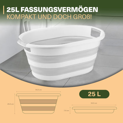 Wäschekorb 25 L faltbar – 2er Set