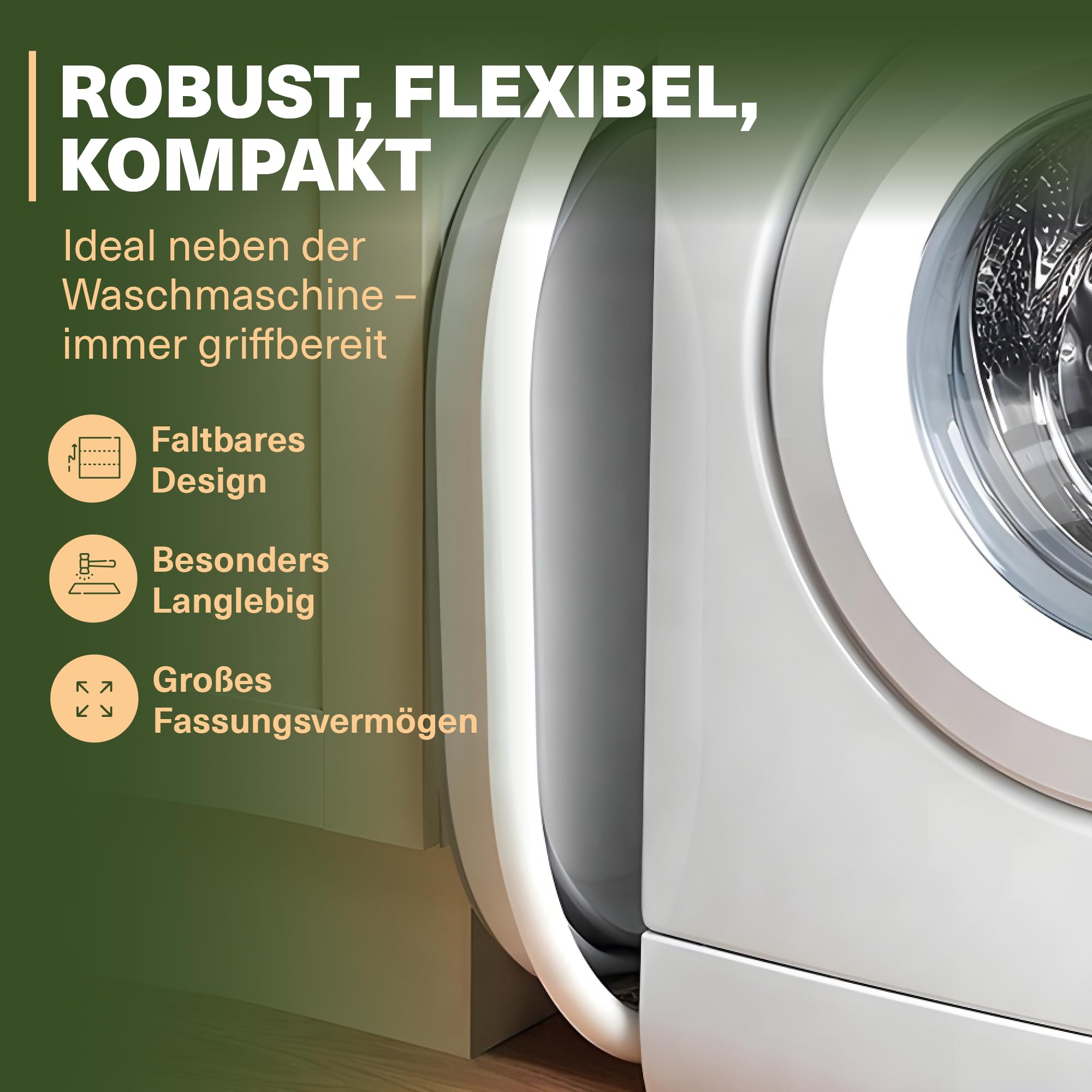 Wäschekorb 25 L faltbar – 2er Set