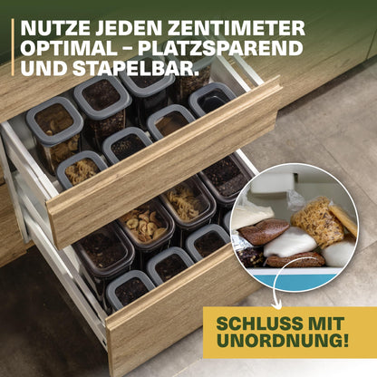 Viwares Vorratsdosen mit Deckel Luftdicht, 20er Vorratsbehälter Set BPA-Frei, Vorratsdose zur Müsli Mehl Aufbewahrung Küche, Praktische Organizer Küche, Frischhaltedosen für Lebensmittelaufbewahrung