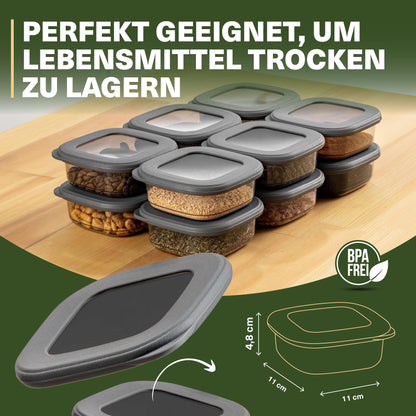 Viwares Vorratsdosen mit Deckel Luftdicht, 12er Vorratsbehälter Set BPA-Frei, Vorratsdose zur Müsli Mehl Aufbewahrung Küche, Praktische Organizer Küche, Frischhaltedosen für Lebensmittelaufbewahrung