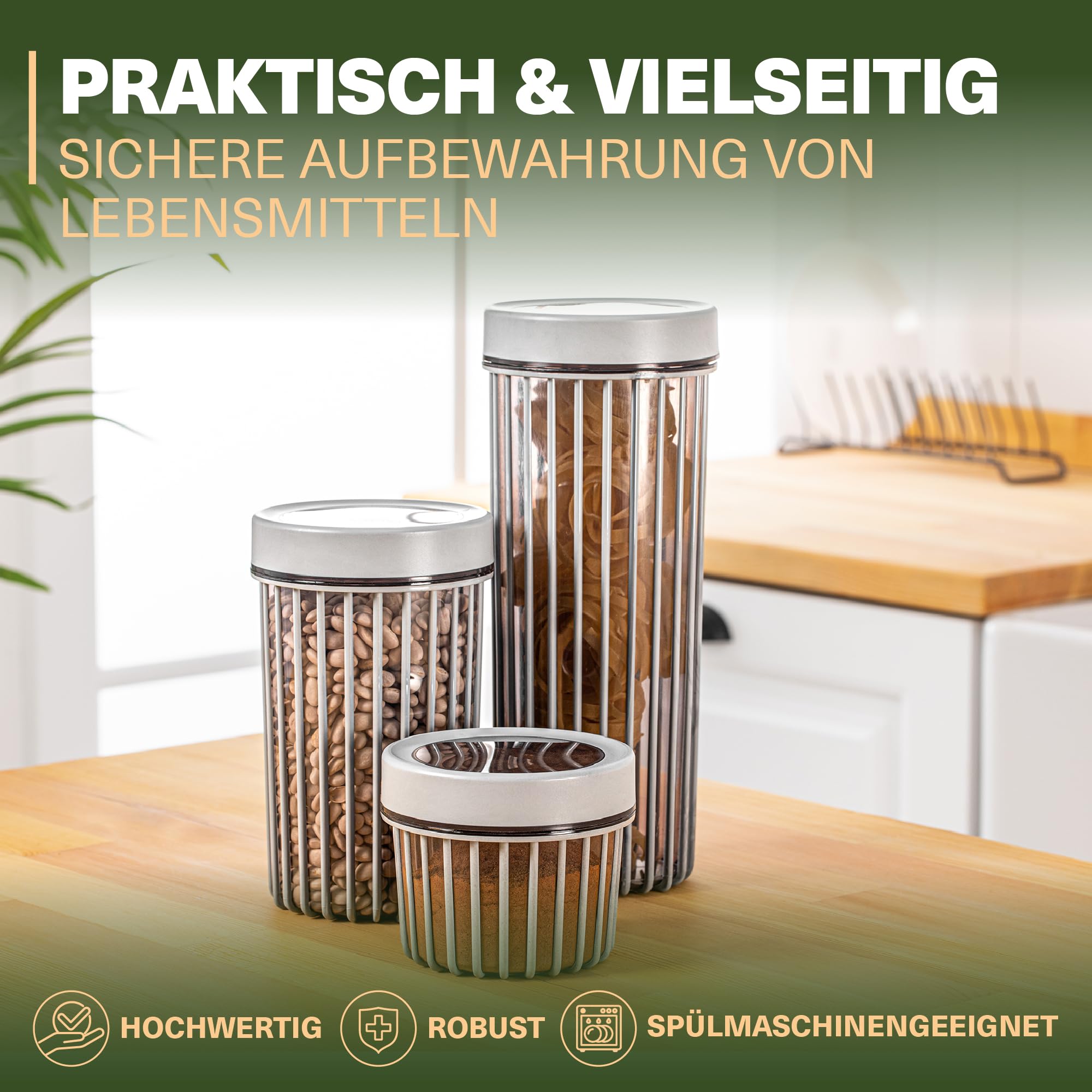 Viwares Vorratsdosen mit Dreh-Deckel - 9er Set