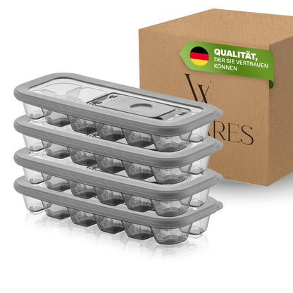 Eiswürfelformen 4er-Set mit Deckel