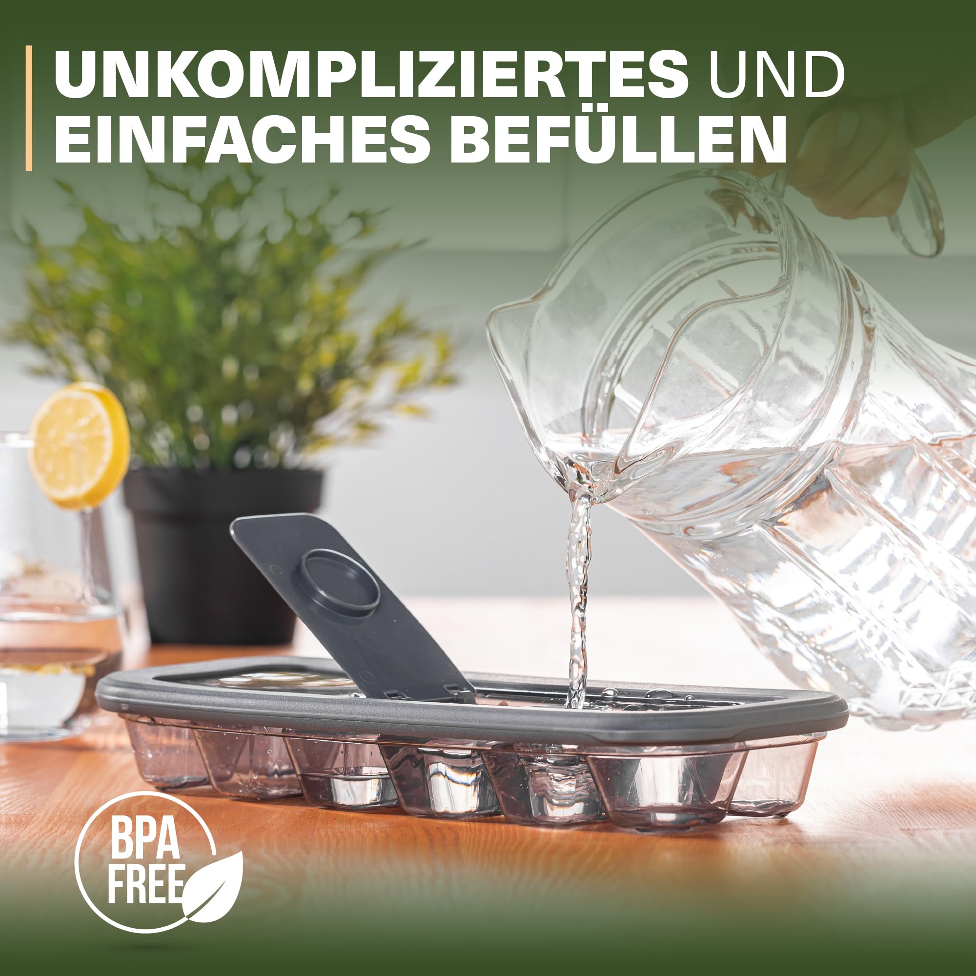 Eiswürfelformen 4er-Set mit Deckel