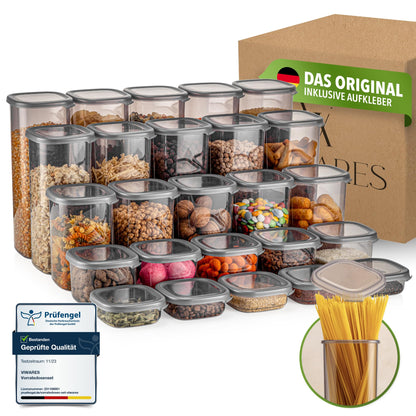 Viwares Vorratsdosen mit Deckel Luftdicht, 25er Vorratsbehälter Set BPA-Frei, Vorratsdose zur Müsli Mehl Aufbewahrung Küche, Praktische Organizer Küche, Frischhaltedosen für Lebensmittelaufbewahrung