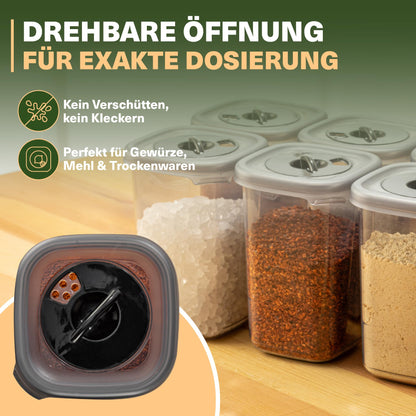 Viwares Luna 12er Gewürzdosen Set