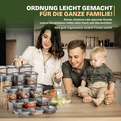 Viwares Vorratsdosen mit Deckel Luftdicht, 48er Vorratsbehälter Set BPA-Frei, Vorratsdose zur Müsli Mehl Aufbewahrung Küche, Praktische Organizer Küche, Frischhaltedosen für Lebensmittelaufbewahrung