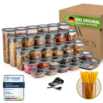 Viwares Vorratsdosen mit Deckel Luftdicht, 42er Vorratsbehälter Set BPA-Frei, Vorratsdose zur Müsli Mehl Aufbewahrung Küche, Praktische Organizer Küche, Frischhaltedosen für Lebensmittelaufbewahrung