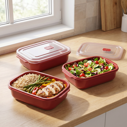 Viwares HeatnGo Lunchbox 1300 ml - Meal-Prep Set in Kueche