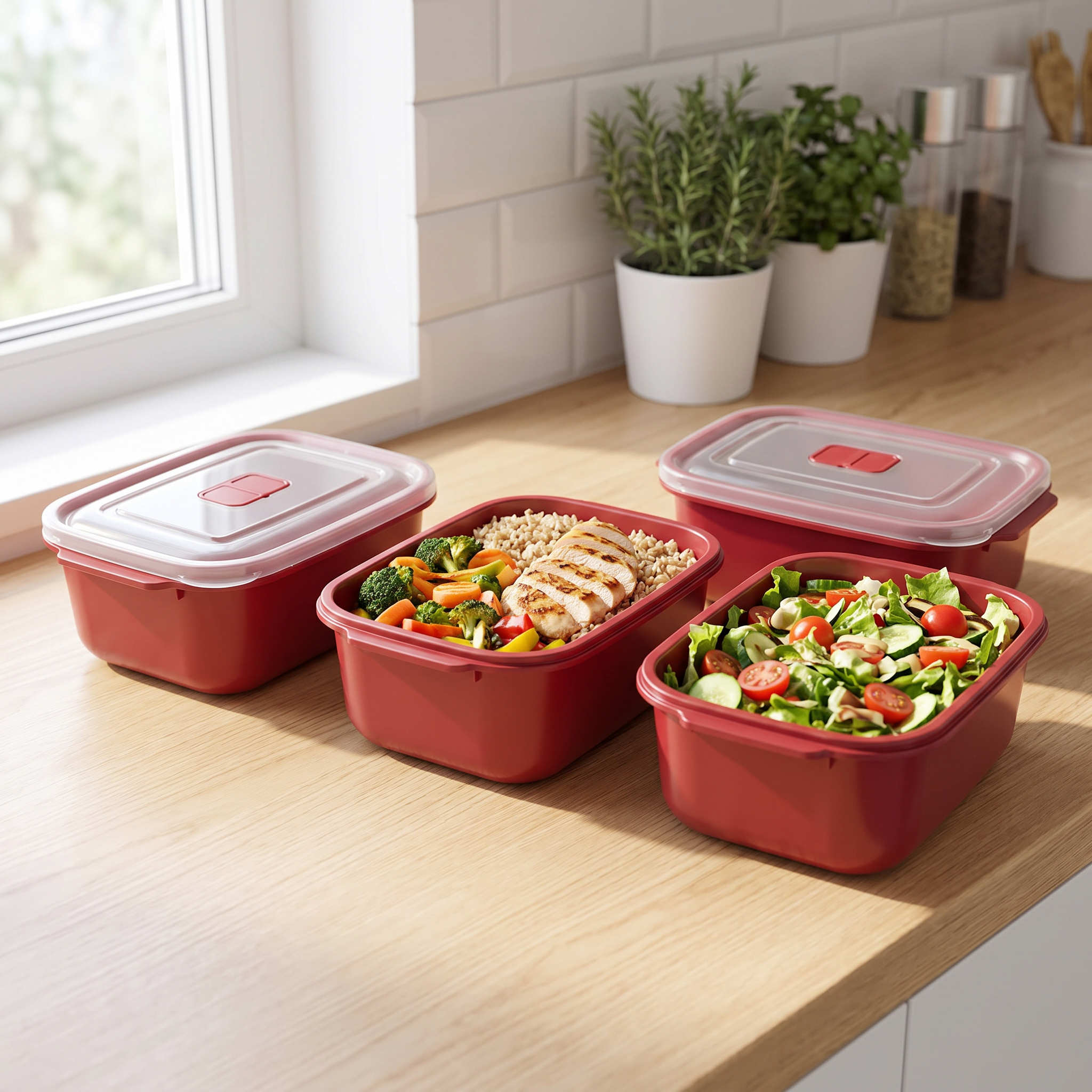 Viwares HeatnGo Lunchbox 1000 ml - Meal-Prep Set in Kueche